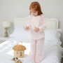 Personalised Embroidered Soft Pink Cotton Girl's Pyjamas, thumbnail 2 of 4