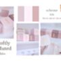 Wooden Baby Name Blocks, Personalised Newborn Gift, Dusty Light Pink, thumbnail 3 of 12