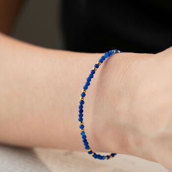Natural Blue Agate Bracelet, 3 of 8