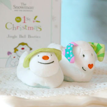 snowman and snowdog soft toys