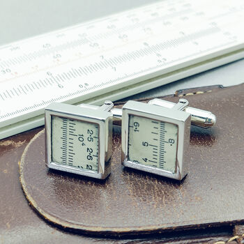 Slide Rule Sterling Silver Cufflinks, 5 of 8