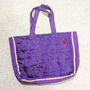 Large Sari Market Tote Bag, Cotton Canvas Lining, thumbnail 3 of 8