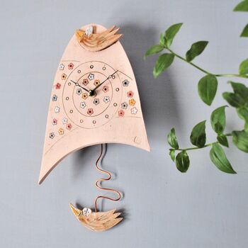 Personalsied Bird And Meadow Wall Clock, 3 of 6