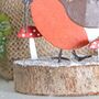 Robin With Mistletoe And Toadstool Christmas Block, thumbnail 3 of 5