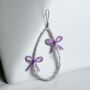 Pearl Bow Beaded Phone Charm, thumbnail 4 of 4