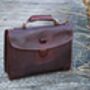 Dark Brown Mens Leather Laptop Bag Gift For Him, thumbnail 3 of 12