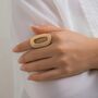 Oval Cut Adjustable Ring Open Statement Band, thumbnail 2 of 4
