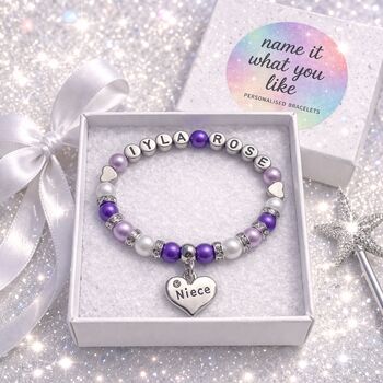 Personalised Niece Bracelet Birthday Gift Keepsake For Her, 3 of 12