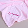 Personalised Pink Honeycomb Baby Blanket, thumbnail 7 of 8