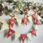 Wooden Christmas Bunting Happy Christmas Mantel Banner, thumbnail 1 of 11