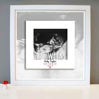 Personalised Baby Scan Announcement Framed Print, 3 of 3