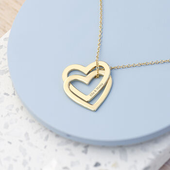 Personalised Entwined Hearts Necklace, 4 of 12