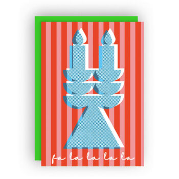 Six Brightly Coloured Christmas Cards With Contrast Envelopes, 5 of 5