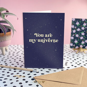 You Are My Universe Space Anniversary Card, 2 of 3