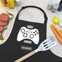 Personalised Video Game Controller Organic Cotton Apron, thumbnail 1 of 5