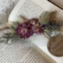 Handcrafted Artisan Violet Dried Flower Hair Comb, thumbnail 1 of 2