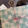 Patchwork Green Cheque Paper Fibre Wrapping Paper, thumbnail 3 of 12