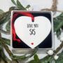 Love You Sister Heart Hanging Christmas Ornament, thumbnail 3 of 6