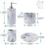 Pack Of Four Marble Look Bathroom Accessories, thumbnail 4 of 8