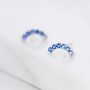 Ombre Sapphire Blue Cz Curved Bar Stud Earrings, thumbnail 2 of 12