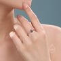 Sterling Silver Delicate Black Onyx Oval Ring, thumbnail 4 of 12