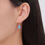 Sterling Silver Enamel Bluebell Flower Drop Dangle Earrings, thumbnail 6 of 11