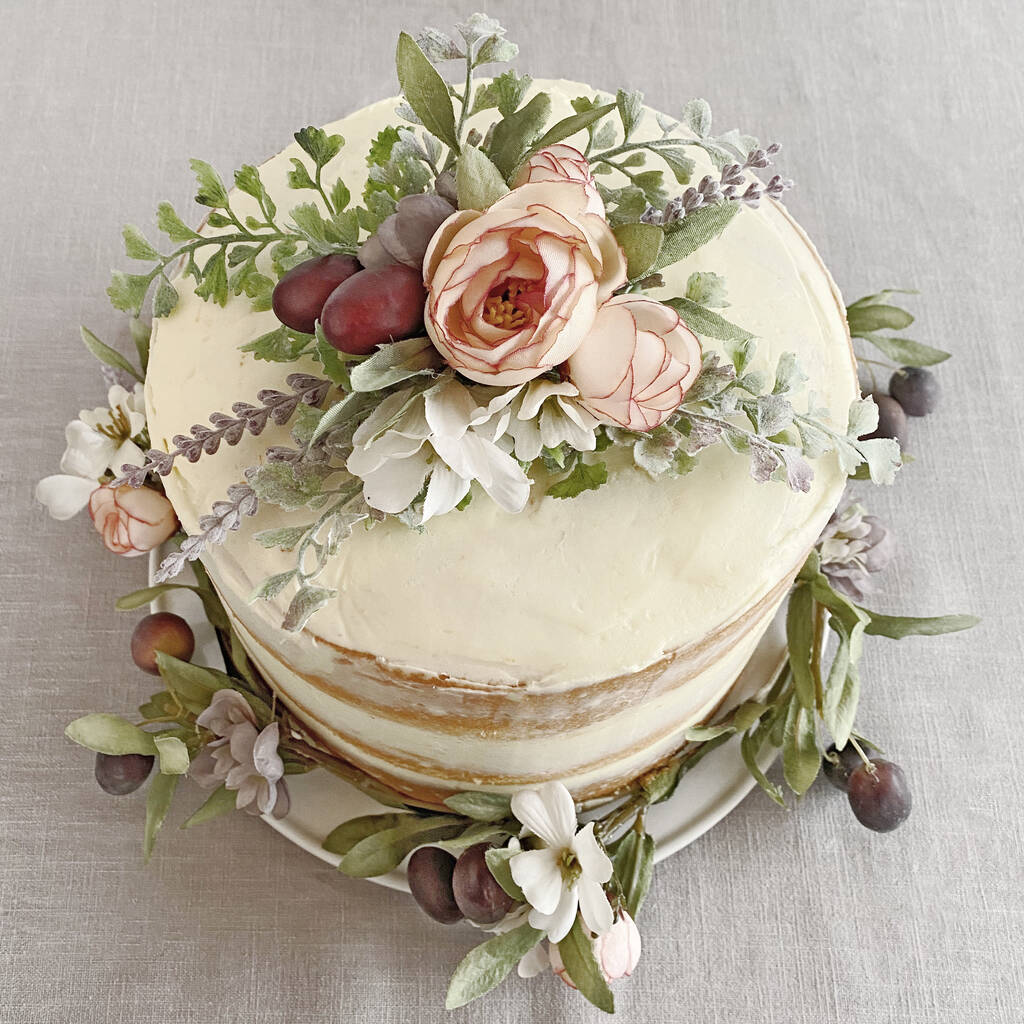 Faux Floral Cake Decorations By The Letter Loft | notonthehighstreet.com