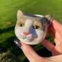 Ceramic Cat Mini Planter, thumbnail 2 of 7