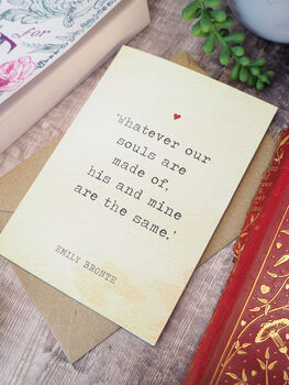 Wuthering Heights Valentine’s Card – Emily Brontë, 2 of 3