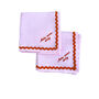 Embroidered Housewarming Linen Napkin Set X2, thumbnail 4 of 4