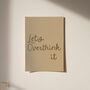 Let's Overthink It Typography Print, thumbnail 5 of 9