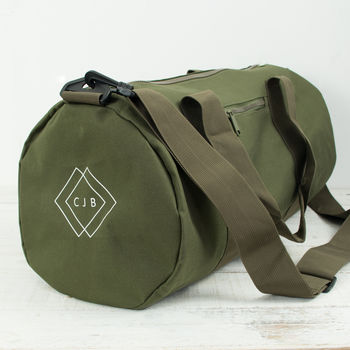 Personalised Holdall. Geometric Design With Initials, 4 of 4