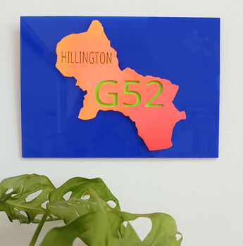 Personalised 3D Print Postcode Map, 5 of 6