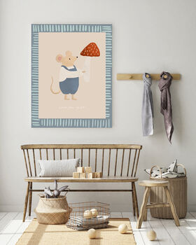 Be Brave Mouse Nursery Art Print, 2 of 3