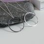 Circle Hammered Sterling Silver Necklace, thumbnail 1 of 6
