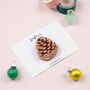 Wooden Pine Cone Brooch, thumbnail 1 of 4