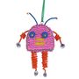 Christmas Beaded Electric Robot Decoration, 10cm Pink, thumbnail 2 of 2