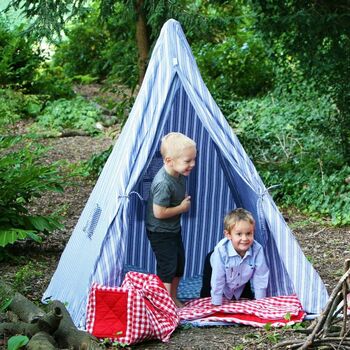 Blue Striped Cotton Teepee, 2 of 3