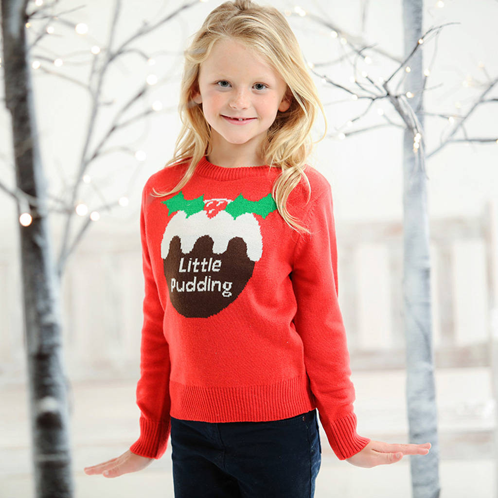 Kids Little Pudding Christmas Jumper By Instajunction