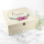 Personalised Floral Bridesmaid Large Keepsake Box, thumbnail 8 of 12