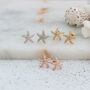 Starfish Stud Earrings In Silver Or Gold Vermeil, thumbnail 3 of 5
