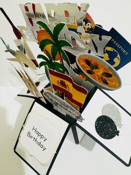 Barcelona Themed 3D Birthday Card, 6 of 7