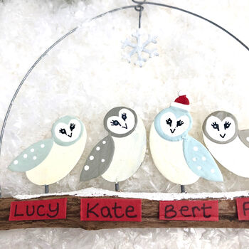Family Of Four Owls Decoration, 2 of 2