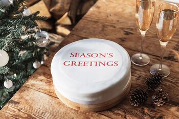 Season's Greetings Christmas Cake Topper, 2 of 6