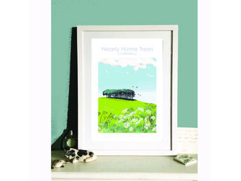 Nearly Home Trees Cornwall And Devon Travel Print, 3 of 5