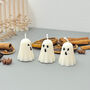 Set Of Three White Ghost Candles And Halloween Gifts, thumbnail 7 of 7