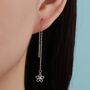 Sterling Silver Forget Me Not Flower Ear Threaders, thumbnail 1 of 10