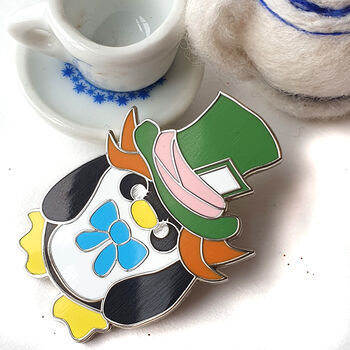 Hatter Penguin Enamel Pin: Alice In Wonderland Penguin Badge, 8 of 10