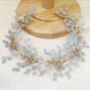 Blue Gypsophila Bridal Hair Vine, thumbnail 4 of 7