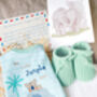 Baby Gift, Green And White Postable Letterbox Hamper, thumbnail 2 of 5